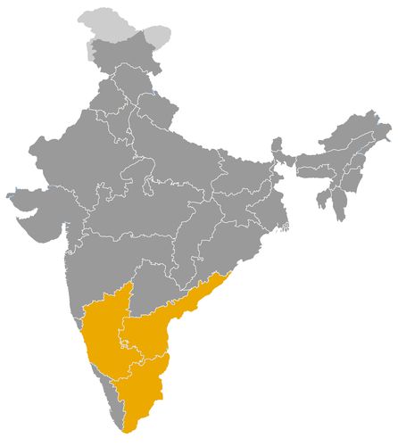 Inde • |1026/1343| • dynastie Hoysala: carte